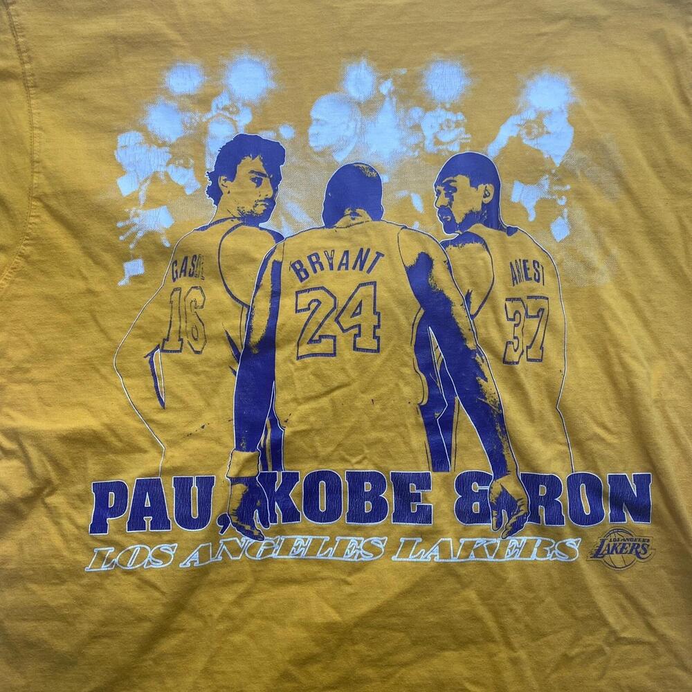 Los Angeles Lakers Kobe Bryant T-Shirt Xxl Paul Gasol Ron Artest Nba Unk